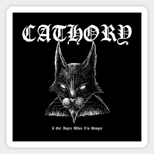 Metal cat Cathory black metal style Magnet